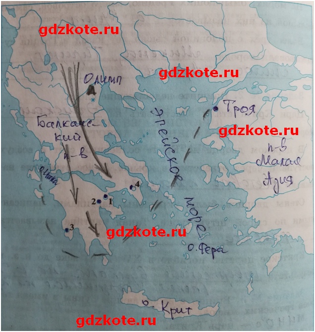 Заполните контурную карту главные государства греции