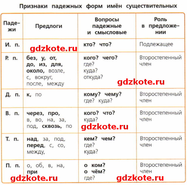 Формы существительных в русском языке 3 класс